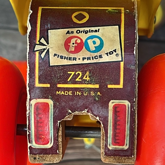 Collectible Vintage Jalopy Pull Toy :: Clown Car :: 1965 :: Fisher Price - Picture 7 of 11